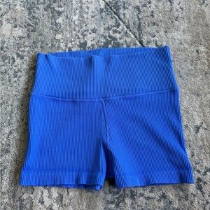 OFFLINE Blue Ribbed Women's Biker Shorts